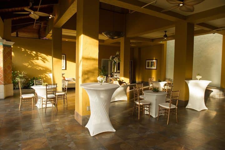 Outdoor banquet area